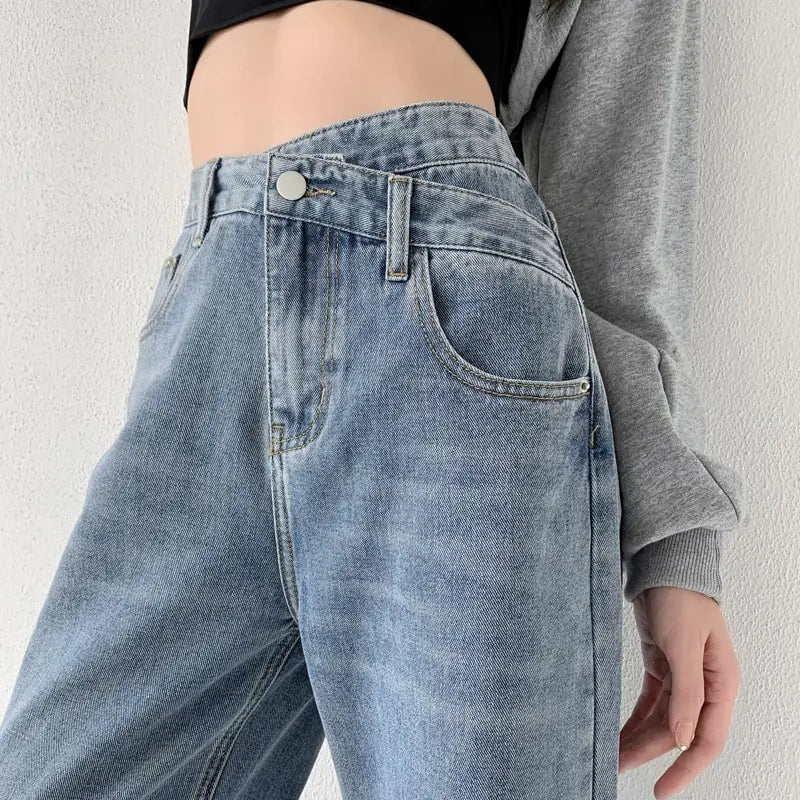 Chic High-Waist Wide Leg Jeans