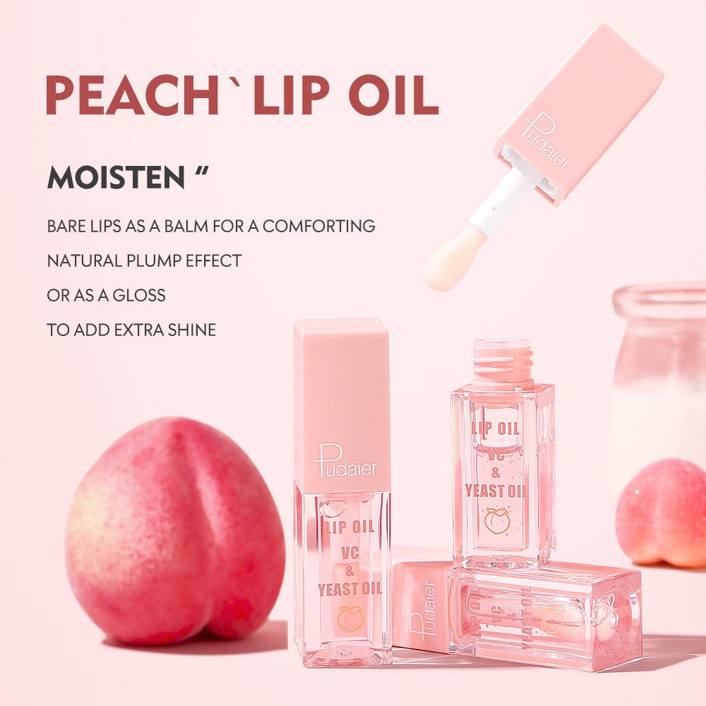 Pudaier Lippenpflegeset, Peeling, Lippenpeeling, feuchtigkeitsspendende Lippenmaske, Lippenöl, Lippenstift