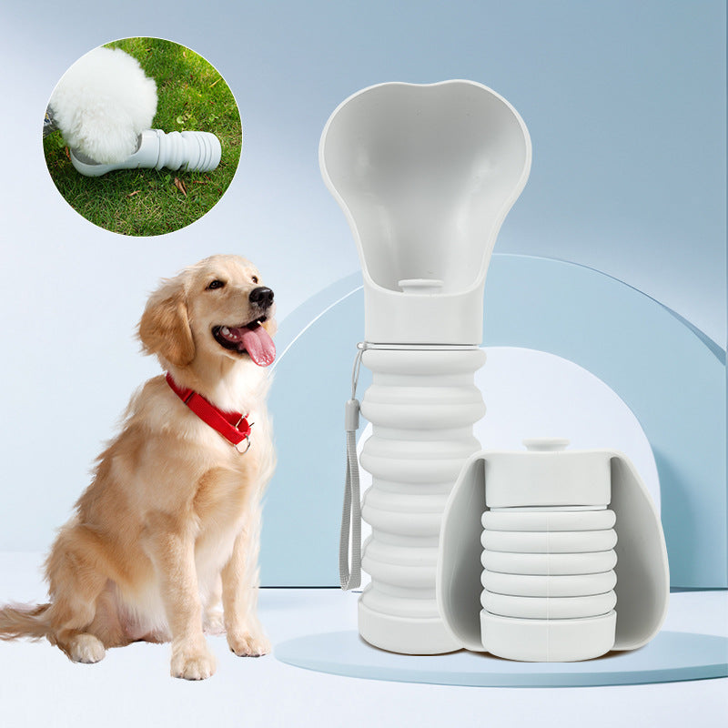 Silicone 550ml Pet Accessories Dog Mugs Products Foldable Dog Travel Water Dispenser Dog Water Bottle