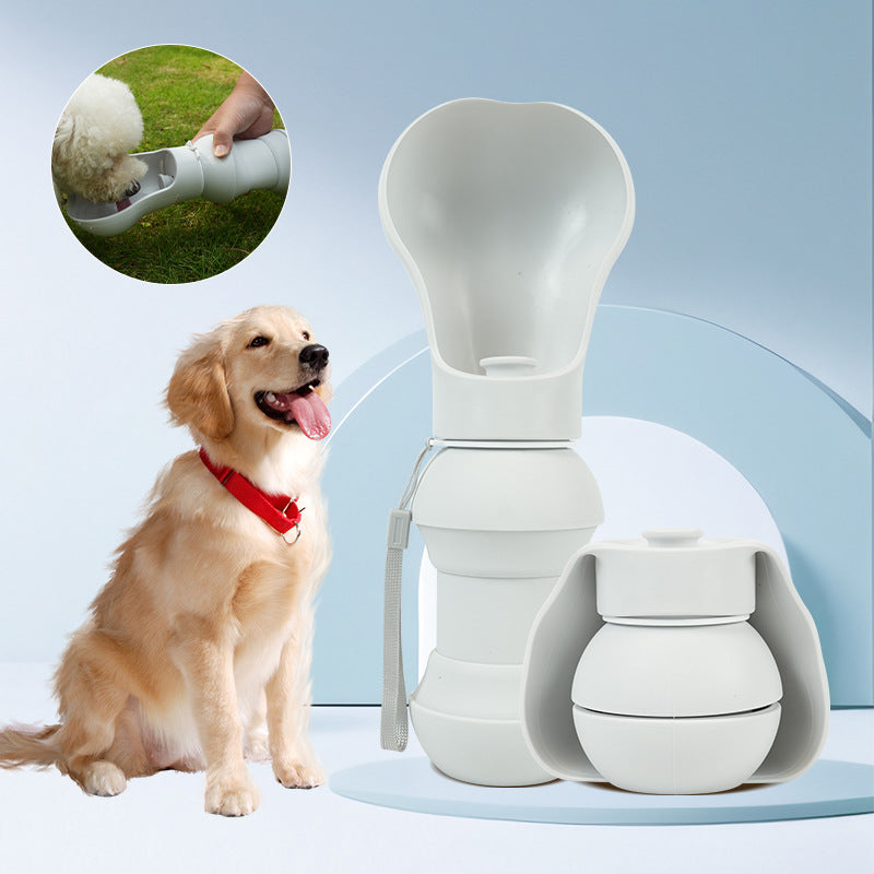 Silicone 550ml Pet Accessories Dog Mugs Products Foldable Dog Travel Water Dispenser Dog Water Bottle