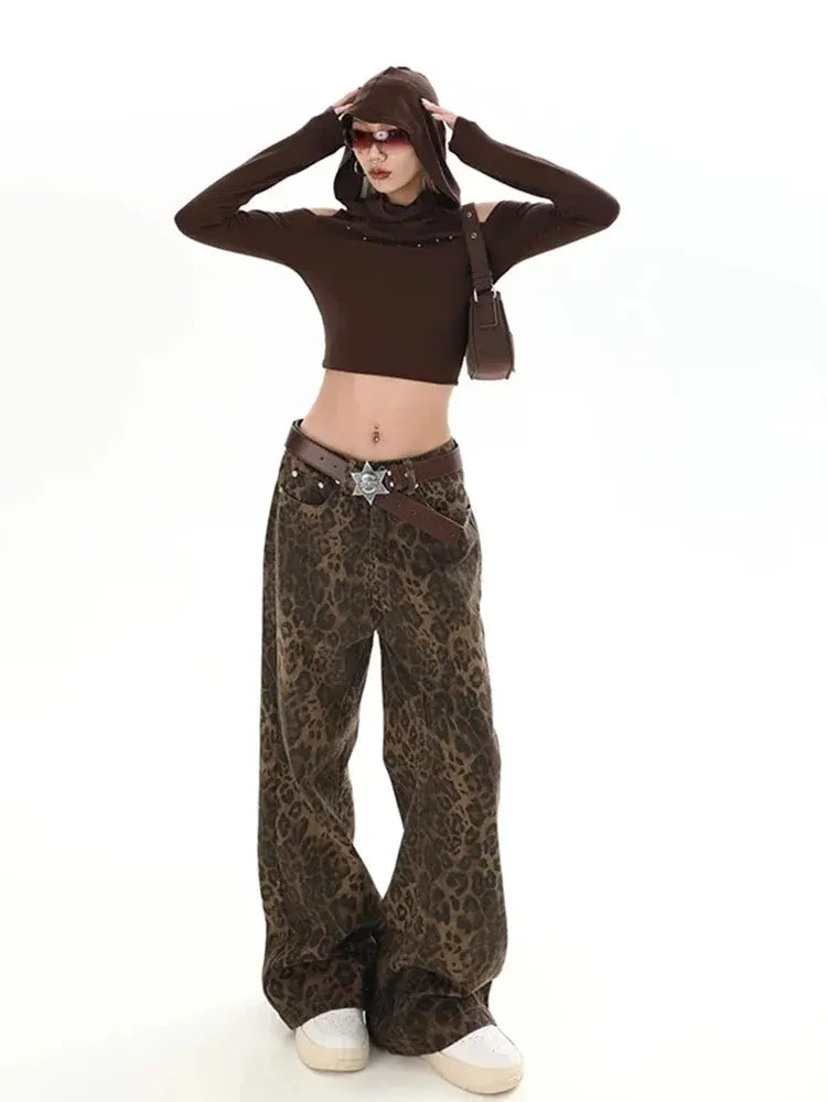 Women's Vintage Leopard Jeans