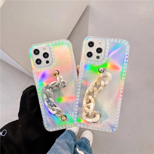 Transparent Bracelet Chain Phone Case for iPhone