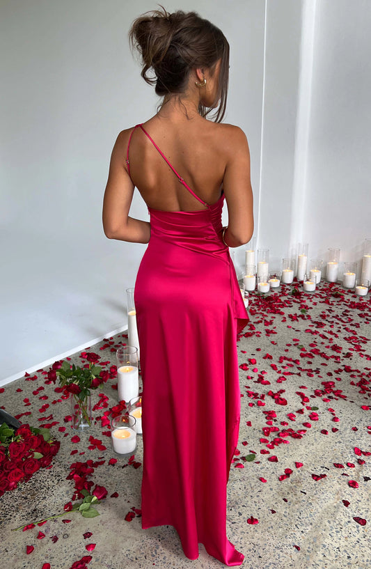 Satin One-Shoulder Prom Dresses