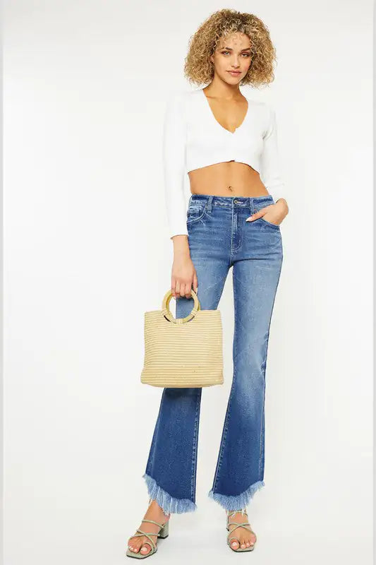 Kan Can High Rise Bootcut Jeans