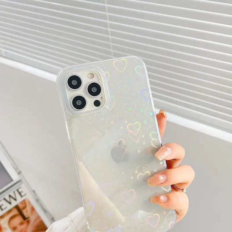 Gradient Love Heart Phone Case