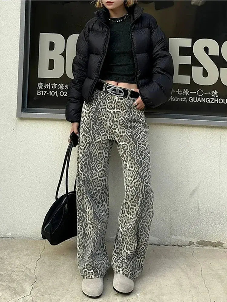 Women's Vintage Leopard Jeans