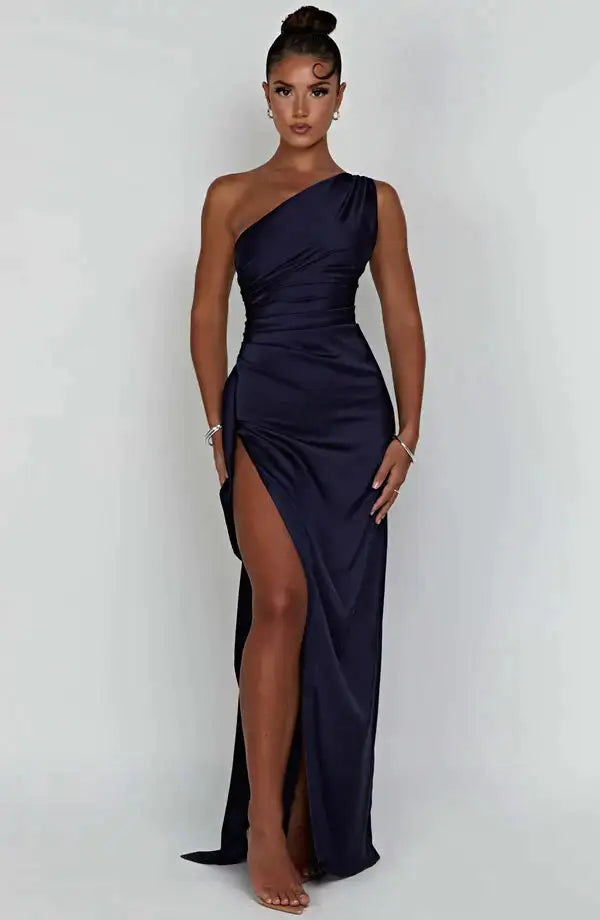 Satin One-Shoulder Prom Dresses